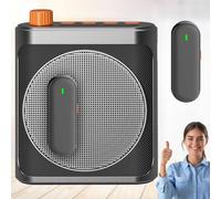 Amplificatore vocale Bluetooth con microfono wireless, sistema PA portatile per insegnamento e riunioni, include 2 microfoni Lavalier magnetici, ideale per lezioni in classe o fitness