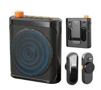 Amplificatore vocale con microfono senza fili, amplificatore vocale portatile Bluetooth 5.4 con microfono auricolare, mini altoparlante ricaricabile, 2000 mAh, wireless, ideale per insegnanti