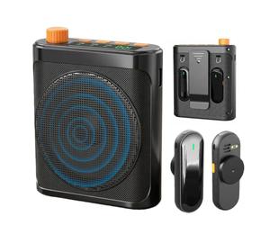 Amplificatore vocale con microfono senza fili, amplificatore vocale portatile Bluetooth 5.4 con microfono auricolare, mini altoparlante ricaricabile, 2000 mAh, wireless, ideale per insegnanti