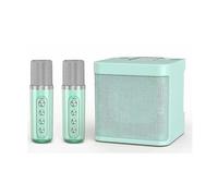 Amplificatore vocale, Macchina Con Doppi Microfoni Cambia Funzioni Vocali Altoparlante Portatile Studio Subwoofer Lettore Disco AUX TF Card U(Groen)