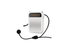 Amplificatore vocale, Megafono cablato Registrazione di registrazione Amplificatore Insegnante Microfono Supporto Bluet -ooth Tf Scheda u disco Aux Connessione(White-wired)