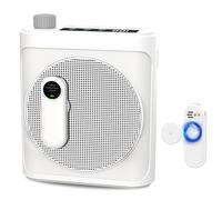 Amplificatore vocale microfono wireless con lavalier magnetico, amplificatore vocale portatile per insegnanti con 2 microfoni, sistema di altoparlanti Bluetooth ricaricabile per classe, yoga, riunioni