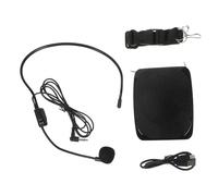 Amplificatore Vocale Mini 10w Nero per Insegnanti con Microfono | 1 Pezzo, Abs, Audio Chiaro e Resa Hi-fi, Include Headset e Accessorio Microfono