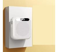 Amplificatore Vocale Portatile, Amplificatore vocale wireless Bluetooth UHF portatile for lezioni didattiche Display digitale con scheda TF(White)