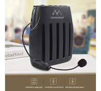 Amplificatore Portatile Vocale Animatore Wireless Radio FM Microfono Archetto