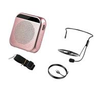 Amplificatore vocale portatile con microfono auricolare, schermo di visualizzazione, riproduzione USB scheda TF, usura della vita per insegnare Amplificazione unità PA indossabile Docente Guida