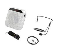 Amplificatore vocale portatile con microfono auricolare, schermo di visualizzazione, riproduzione USB scheda TF, usura della vita per insegnare Amplificazione unità PA indossabile Docente Guida
