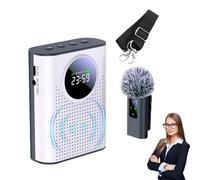 Amplificatore Vocale Portatile con Wireless Microfono a Clip, Megafono Professionale (10 ore di riproduzione & 2000 mAh), Cassa Bluetooth con Microfono per Insegnamento, Guide Turistiche