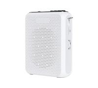 Amplificatore Vocale Portatile, E300 Amplificatore cablato portatile Microfono indossato sulla testa Batteria integrata agli ioni di litio(White)