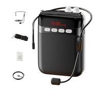 Amplificatore vocale portatile: PA regolabile wireless, proiettore vocale leggero, dispositivo amplificatore con cinturino | Batteria ricaricabile compatta, uscita audio chiara, design ergonom