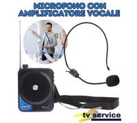 Amplificatore Vocale Portatile ricaricabile con Microfono per Conferenze.