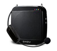 Amplificatore vocale senza fili,SHIDU amplificatori voce portatili wireless UHF 18W Sistema PA portatile ricaricabile altoparlante con microfono cuffie per insegnanti,guide turistiche,allenatori,yoga