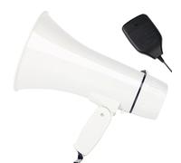 Amplificatore Vocale, Sirena incorporata con altoparlante megafono portatile da 35 W. Altoparlante portatile(White)
