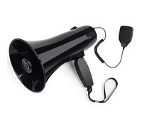 Amplificatore Vocale, Sirena incorporata con altoparlante megafono portatile da 35 W. Altoparlante portatile(Noir)