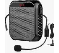 Amplificatore vocale wireless portatile con microfono per parlare in pubblico, presentazioni, insegnamento e utilizzo in classe.