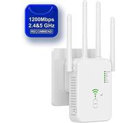 Amplificatore WiFi Wireless Long Range Extender Router WiFi ad alta velocità Ripetitore Amplificatore Access Point 1200Mbps Dual Band 5GHz+2.4GHz Internet Signal Booster Ethernet/LAN Port 802.11b/g/n