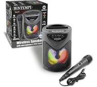 Amplificatore Wireless Karaoke con Microfono Dinamico, Vano Porta Smartphone,...