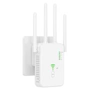 Amplificatore WLAN, ripetitore WLAN 1200 Mbit/s con tecnologia a 4 antenne, WiFi a doppia banda coprente 2,4 + 5 GHz, senza zone morte, ricezione stabile per tutta la casa