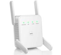 Amplificatore WLAN, ripetitore WLAN da 1200 Mbit/s, doppia banda 5 GHz e 2,4 GHz, amplificatore Internet WiFi con 4 antenne girevoli, connessione LAN, WPS, supporto ripetitore/router/modalità Ap per