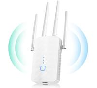 Amplificatore WLAN, ripetitore WLAN Ultraxtender, 1200 Mbit/s Dual Band WiFi con WPS, 5G + 2,4 GHz Gigabit LAN, modalità AP, compatibile con tutti i router WiFi standard, dispositivi WiFi, Alexa