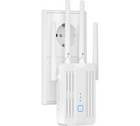 Amplificatore WLAN WiFi Ripetitore WiFi Extender, amplificatore di segnale WLAN 1200 Mbit/s con doppia banda (2,4 & 5 GHz), modalità ripetitore/modalità access point, compatibile con tutti i router