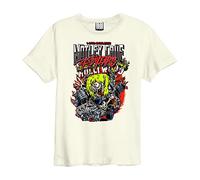 Amplified 40 Years Maglietta Motley Crue Adulto Unisex (M) (Bianco Vintage)
