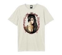 Amplified Amy Winehouse Maglietta Cornice Floreale Adulto Unisex (GD4114)