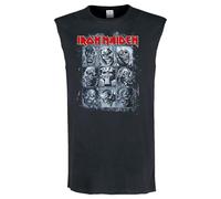 Amplified Canotta senza maniche da uomo 9 Eddies Iron Maiden, Carbone, L