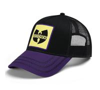 Amplified Cappellino da baseball Trucker con chiusura a scatto regolabile, traspirante, Wu-Tang Clan, nero-viola-giallo, Taglia unica