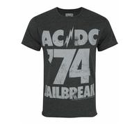 Amplified Clothing Ac/Dc '74 Jailbreak Graphic Uomini Piccolo T-shirt a maniche