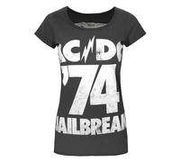 Amplified Clothing Grigio Ac/Dc Jailbreak '74 T-shirt a maniche corte Donne
