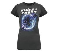 Amplified Clothing Grigio Knife Party Artwork T-shirt a maniche corte Donne