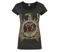 Amplified Clothing Grigio Slayer Eagle Logo T-shirt a maniche corte Donne