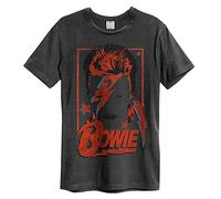 Amplified David Bowie Collection - Aladdin Sane Uomo T-Shirt Carbone XL 100% Cotone Regular