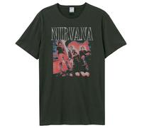 Amplified Distressed Band Photo Maglietta Nirvana Adulto Unisex (GD1751)
