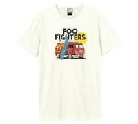 Amplified Foo Fighters Collection - Camper Van Uomo T-Shirt Panna S 100% Cotone Regular