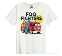 Amplified Foo Fighters Collection - Camper Van Uomo T-Shirt Panna M 100% Cotone Regular