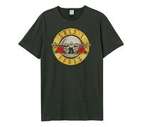 Amplified Gunsnroses Drum Short Sleeve, Grigio (Grey (Charcoal), Medium Uomo