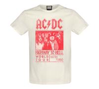 Amplified Highway To Hell Red Poster Maglietta AC/DC Adulto Unisex (GD3337)