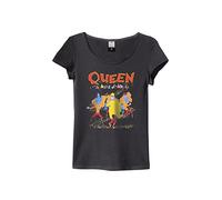 Amplified Ladies Tee (Queen a Kind of Magic, Charcoal, S)