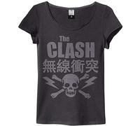 Amplified Ladies Tee (The Clash Bolt, Charcoal, S)