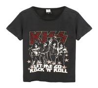 Amplified Let Me Go Rock N Roll Maglietta Bacio Donna (NS5843)