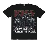 Amplified Let Me Go Rock N Roll Maglietta Bacio Uomo (NS5837)