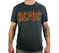 Amplified T-shirt uomo ACDC Logo Crew Grigio (Carbone) S