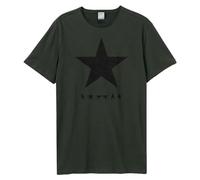Amplified - Maglietta Black Star David Bowie per Adulti Unisex, Carbone, L