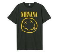 Amplified Maglietta con logo Nirvana - Smiley Face Unisex Dark Grey, grigio., M