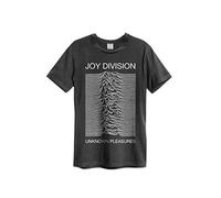 Amplified Maglietta da Uomo Joy Division-Unknown Pleasures, Grigio (Carbone)., M