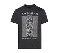 Amplified Maglietta da Uomo Joy Division-Unknown Pleasures, Grigio (Carbone)., XL