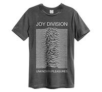 Amplified Maglietta da Uomo Joy Division-Unknown Pleasures, Grigio (Carbone)., XL