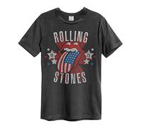 Amplified Maglietta The Rolling Stones Stateside 75 per Uomo, Cotone (Antracite)(M)